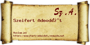 Szeifert Adeodát névjegykártya